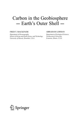 Carbon in the geobiosphere