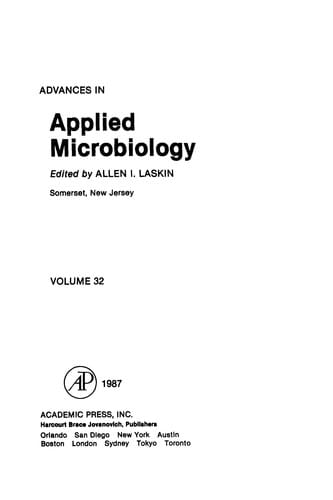 Advances in Applied Microbiology, 32