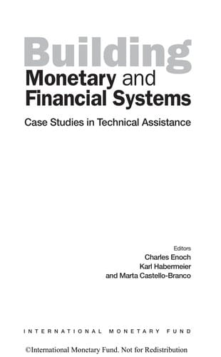 Building monetary and financial systems