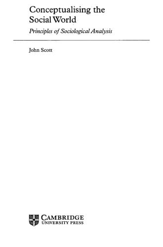 Conceptualising the social world