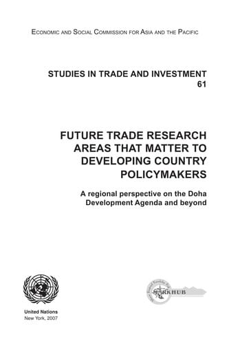 Future trade research areas that matter to developing country policymakers