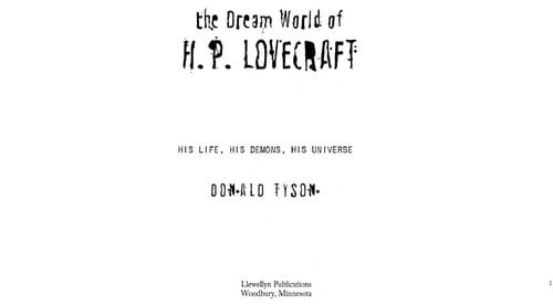 The dream world of H.P. Lovecraft