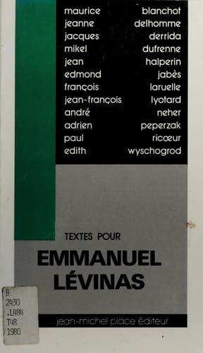 Textes pour Emmanuel Lévinas
