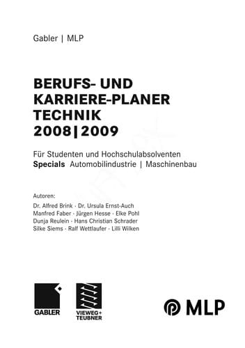 Berufs- und Karriere-Planer Technik 2008/2009