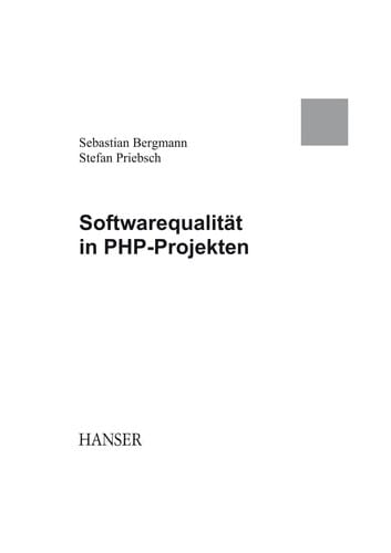 Softwarequalita t in PHP-Projekten
