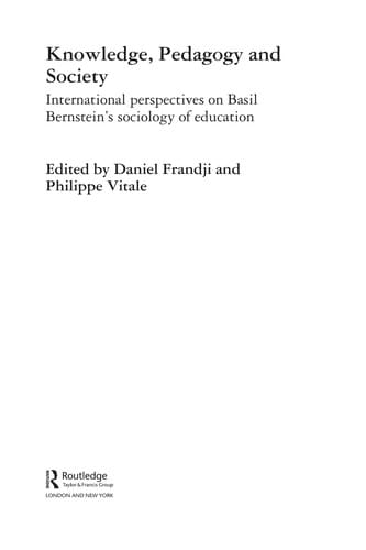 Knowledge, pedagogy and society