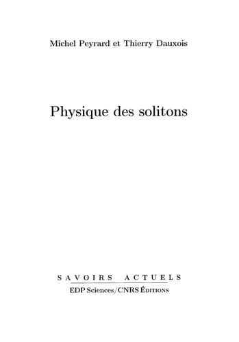 Physique des solitons