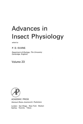 Advances in Insect Physiology, 23
