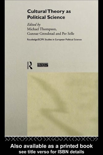 Cultural theory as political science
