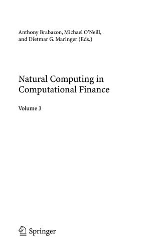 Natural Computing in Computational Finance