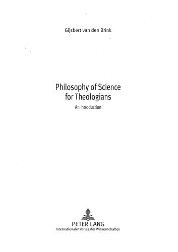 Philosophy of science for theologians