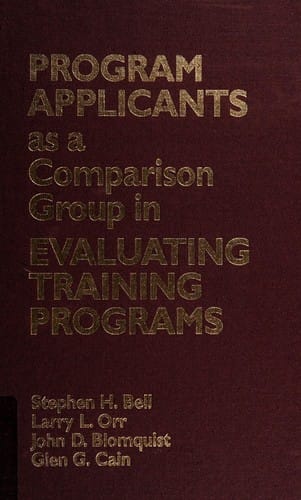 Program applicants as a comparison group in evaluating training programs