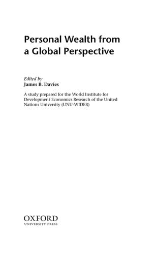 Personal wealth from a global perspective
