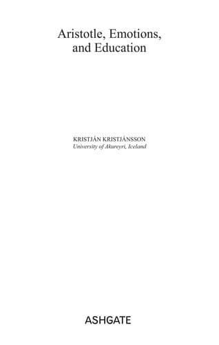 ARISTOTLE, EMOTIONS AND EDUCATION