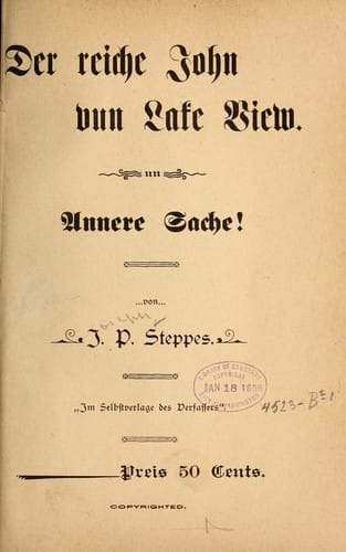 Der reiche John vun Lake View un annere sache