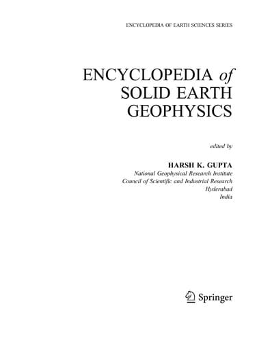 Encyclopedia of Solid Earth Geophysics
