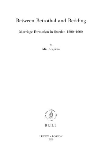 Between betrothal and bedding