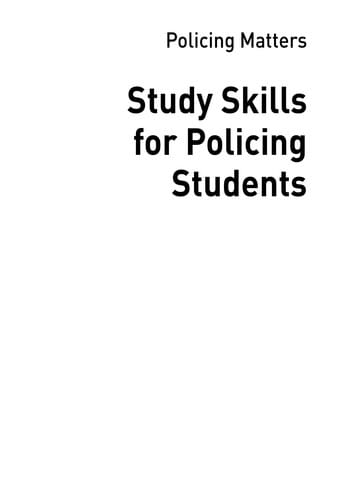 Study skills for policing students