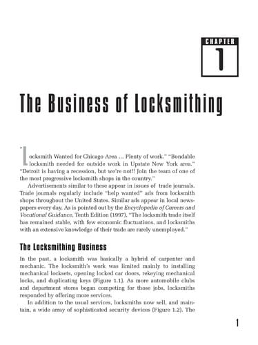 Locksmithing
