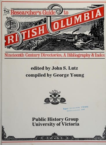 A researcher's guide to British Columbia nineteenth century directories