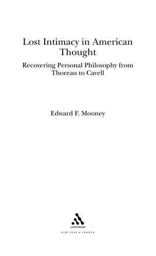 Lost intimacy in American thought