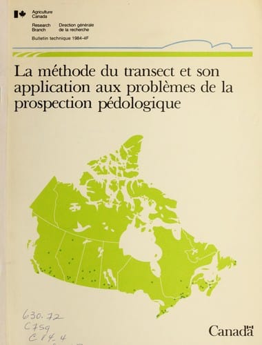 La méthode du transect et son application aux problèmes de la prospection pédologique