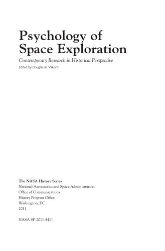 Psychology of Space Exploration: Contemporary Research in Historical Perspective
