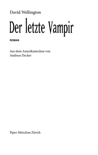 Der letzte Vampir