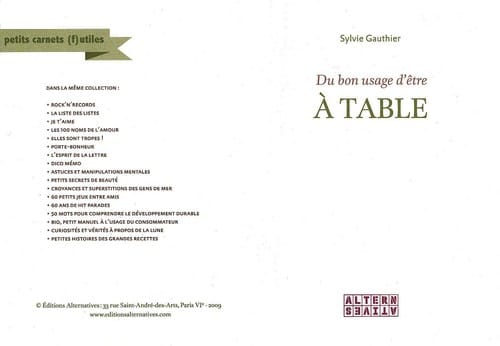 Du bon usage d'e tre a   table