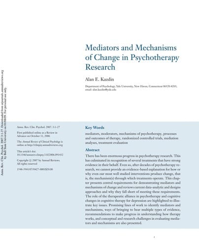 Annual review of clinical psychology