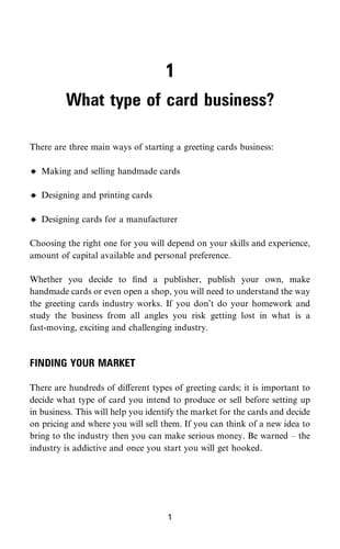 Starting & running a greeting cards business