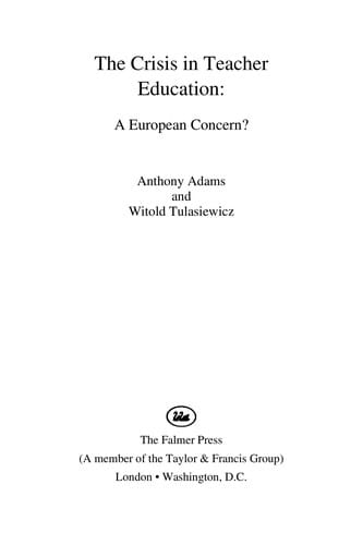 Crisis in teacher education