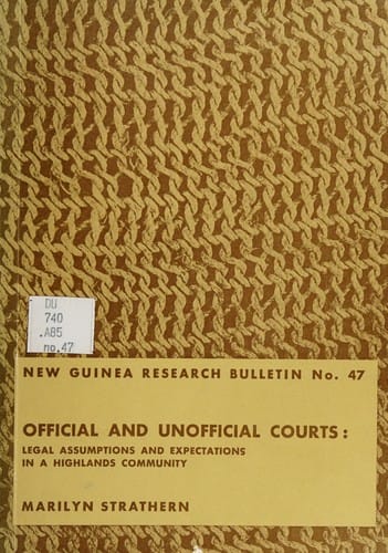 Official and unofficial courts: legal assumptions and expectations in a highlands community. -