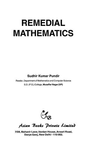 Remedial mathematics