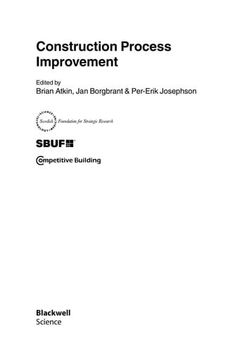 Construction Process Improvement