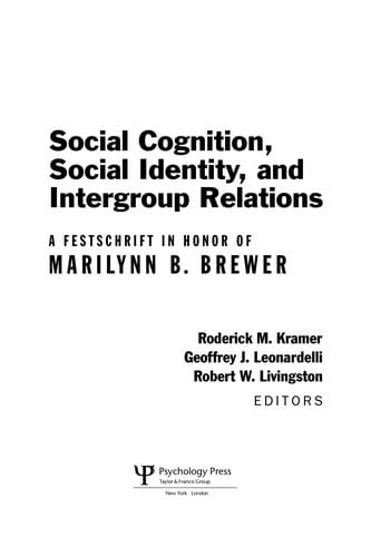 Social cognition, social identity, and intergroup relations