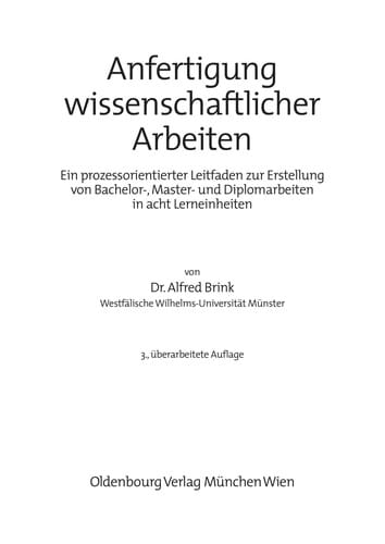 Anfertigung wissenschaftlicher Arbeiten