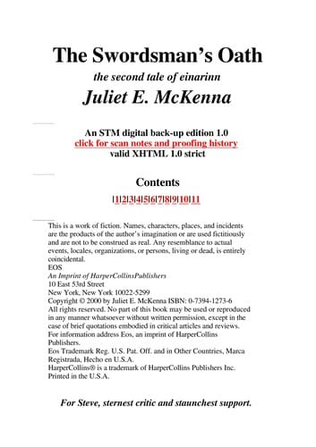 The swordsman's oath