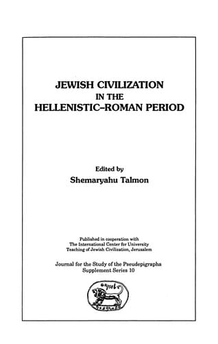 Jewish civilization in the Hellenistic-Roman period