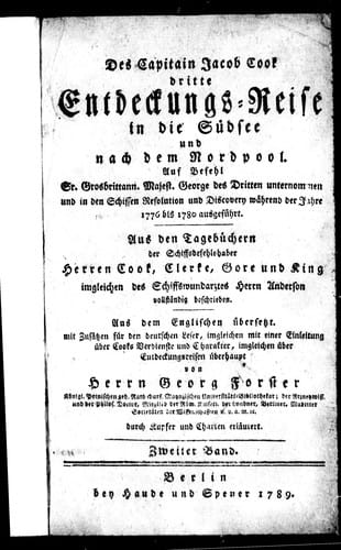 Des Capitain Jacob Cook dritte Entedeckungs-Reise in die Südsee und nach dem Nordpool