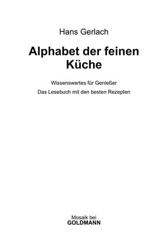 Alphabet der feinen Ku che
