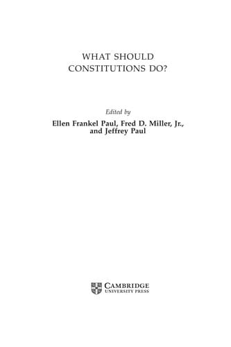 What should constitutions do?