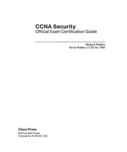 CCNA security official exam certification guide