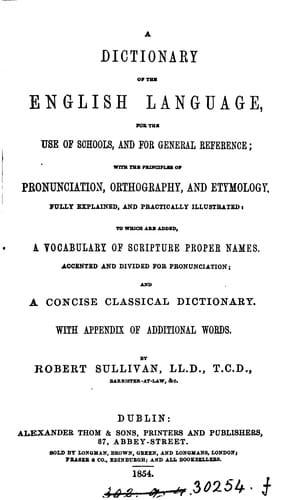 A dictionary of the English language