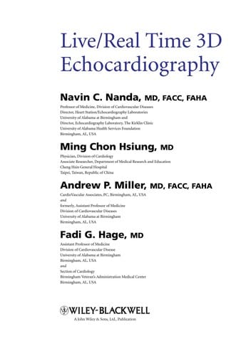 Live/real time 3D echocardiography