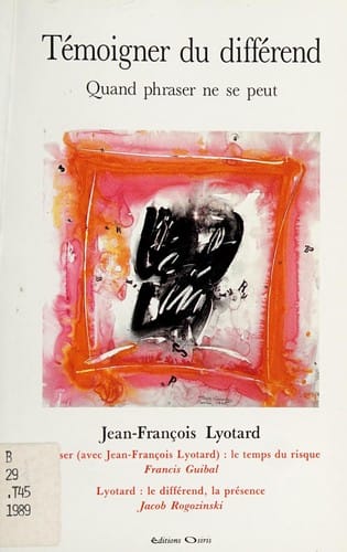 Témoigner du différend quand phraser ne se peut