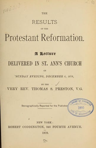 The results of the protestant reformation