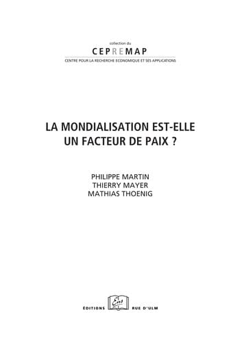 La mondialisation est-elle un facteur de paix?