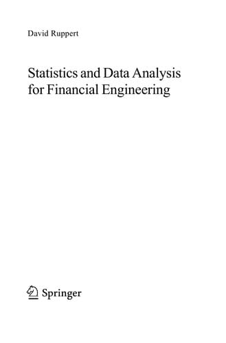 Statistics and data analysis for financial engineering