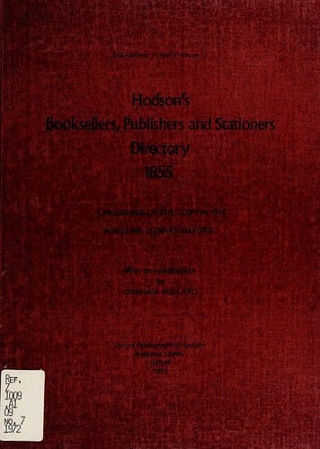 Hodson's booksellers, publishers and stationers directory 1855
